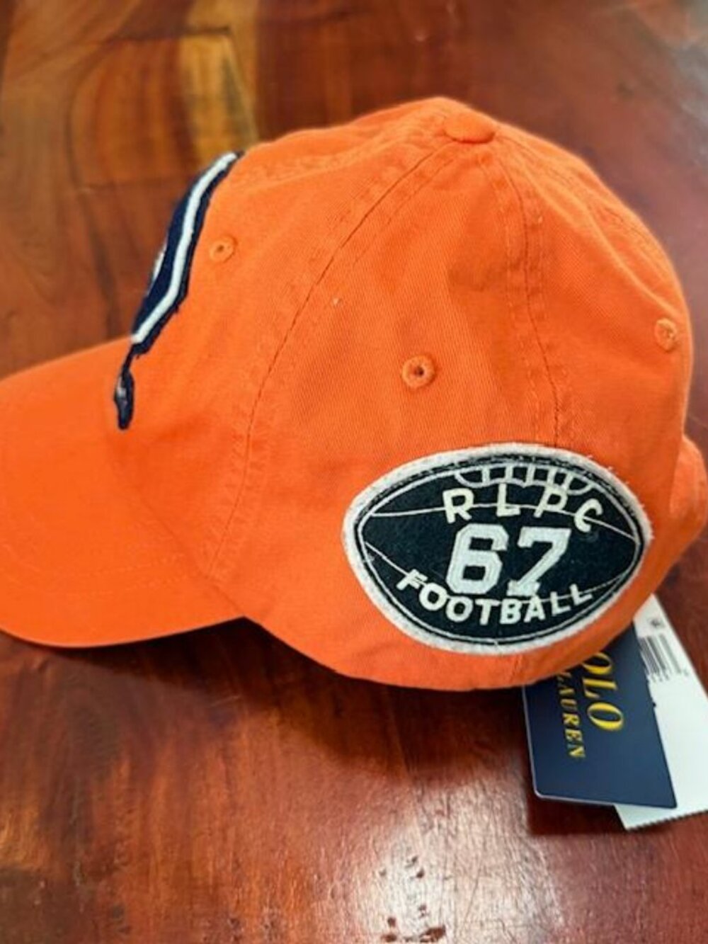 NWT POLO RALPH LAUREN 1 OF 1 ORANGE LETTERMAN P TIGER RLPC 67 FOOTBALL PATCHES - Picture 3 of 8